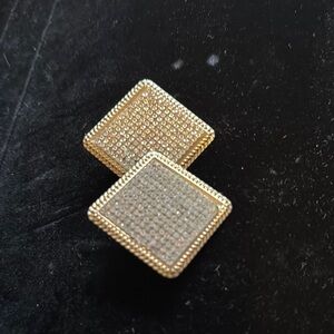 Chic Gold-Tone Square Earrings